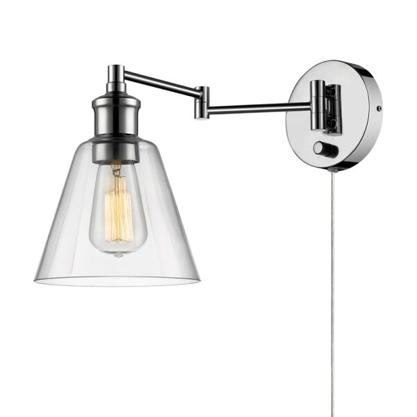 Globe Electric 65704 LeClair Single Light 7 Inch Wide Plug In Wall Sconce