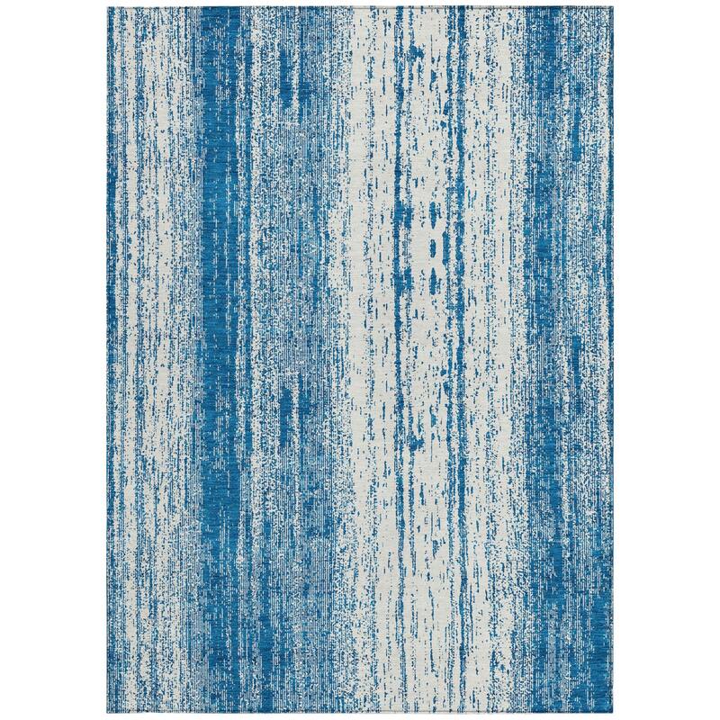 HomeRoots Striped Transitional Rectangle Outdoor Rug