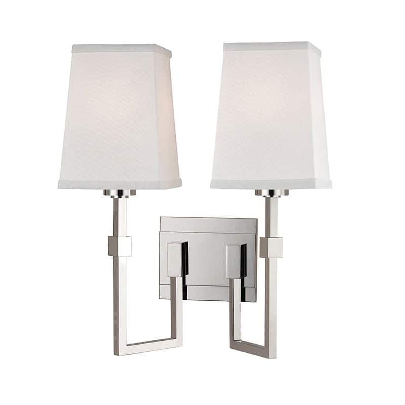 Hudson Valley Lighting Fletcher 2 Light 15" Tall Wall Sconce - Polished Nickel