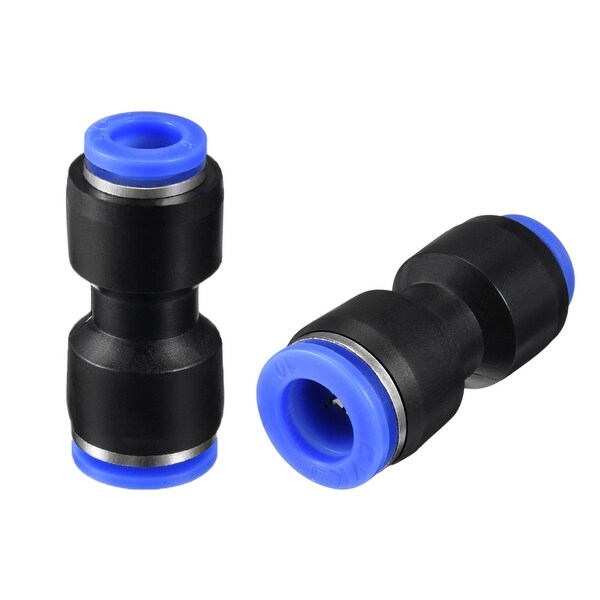 2pcs Push to Connect Fittings 25/64¡° -5/16¡± Straight OD Push Tube Fittings Blue