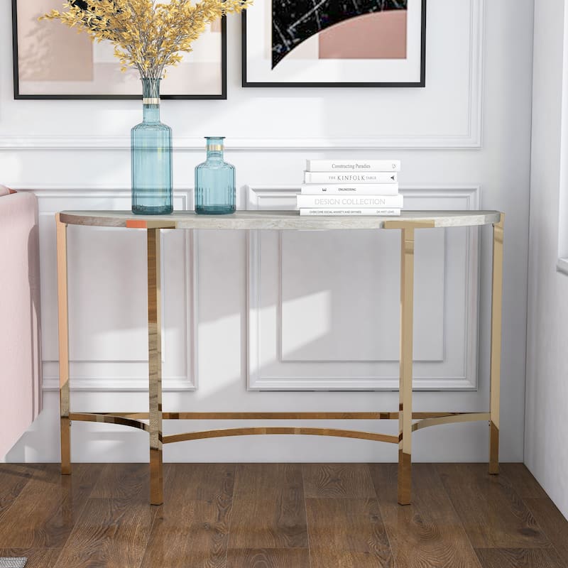 Brickelle Glam 48-inch Faux Marble Sofa Table by Furniture of America