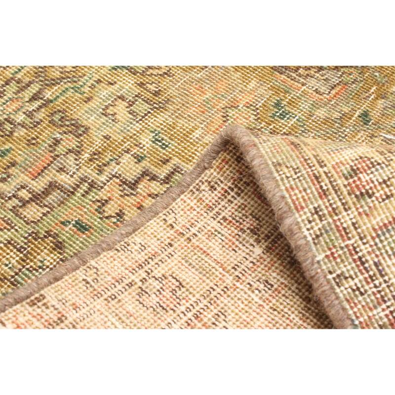 ECARPETGALLERY Hand-knotted Antalya Vintage Light Green Wool Rug - 4'8 x 7'7