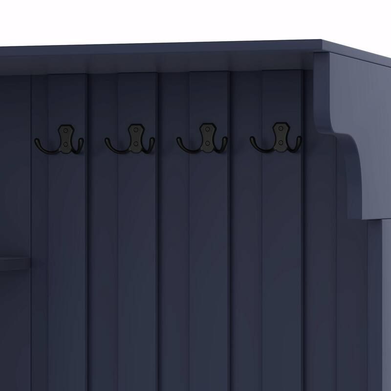 Multifunctional Left-Right Combination Hall Cabinet with Storage and 4 Hooks