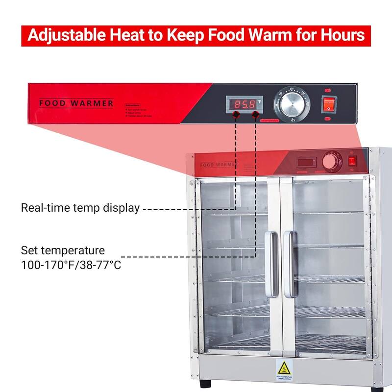 Food Warming Cabinet - Hot Box Food Warmer, 850W