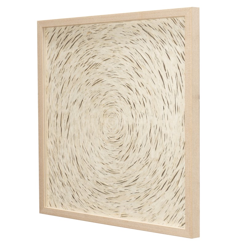HUJI Abstract Handmade Papier-Mâché Shadow Box Wall Art