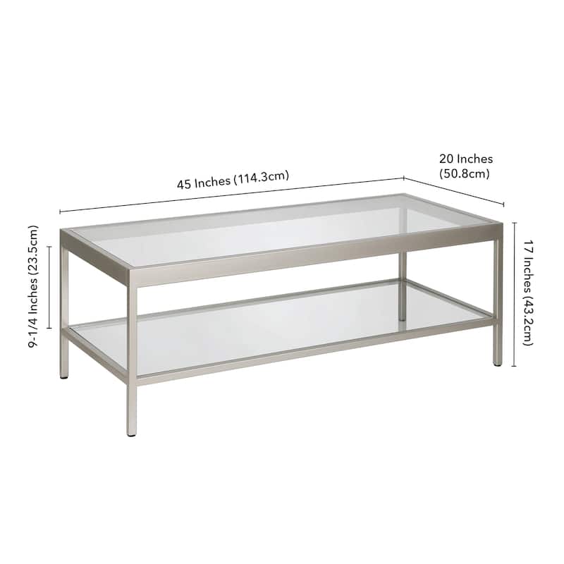 Alexis Metal and Glass Coffee Table