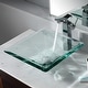 preview thumbnail 4 of 9, Kraus 16-1/2" Aquamarine Glass Vessel Bathroom Sink - Includes Pop-Up