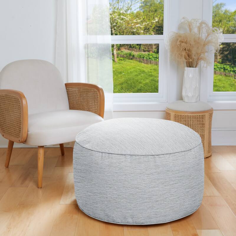 Sorra Home Indoor Textured Bean Pouf/Ottoman