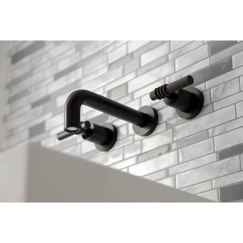 Milano Two-Handle 3-Hole Wall Mount Bathroom Faucet