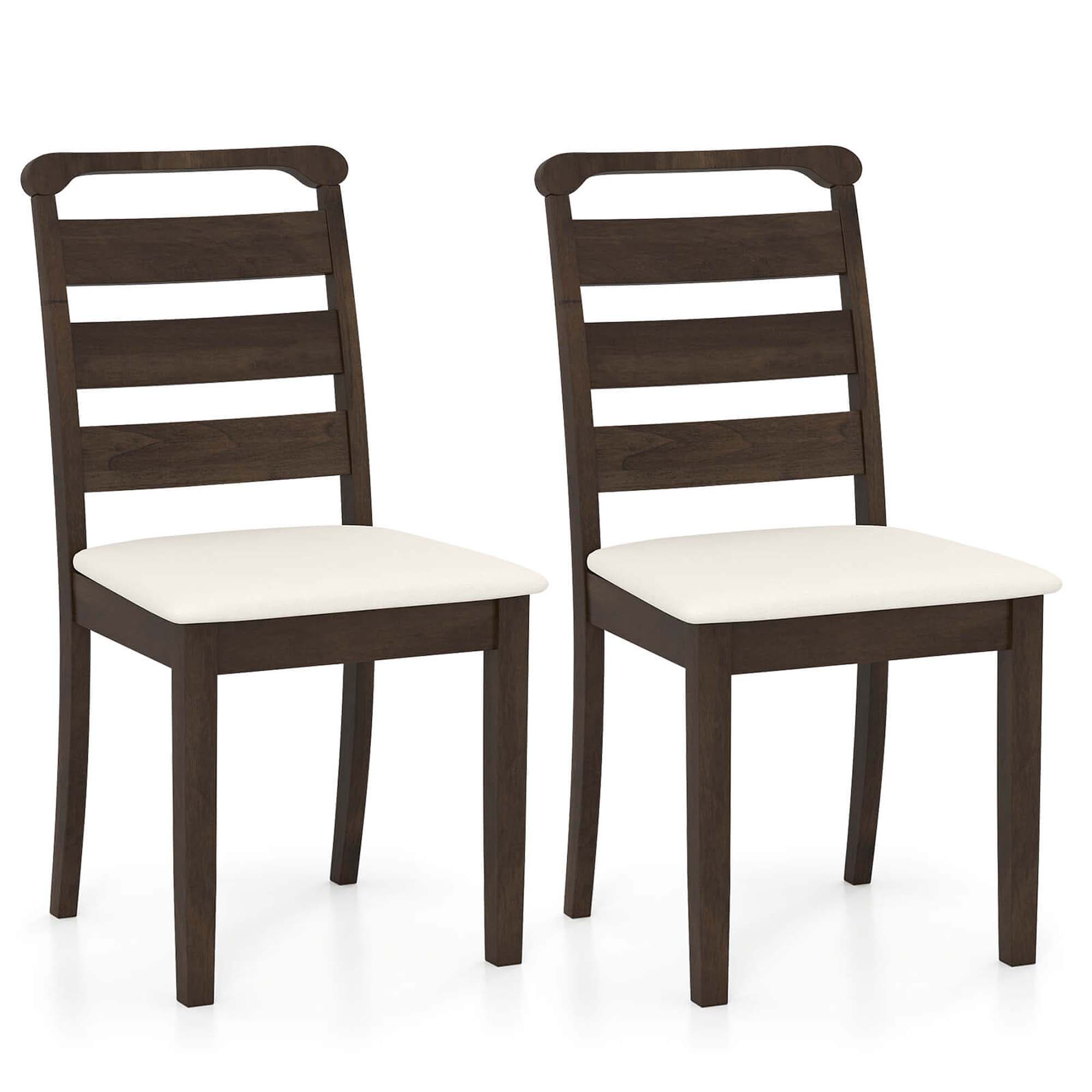 Costway Modern Dining Chair Set of 2/4 Upholstered Farmhouse Chairs
