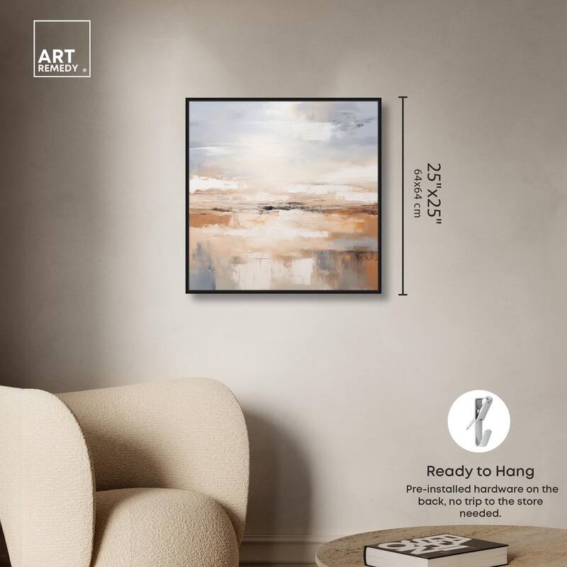 Tonal Strata Canvas by Art Remedy