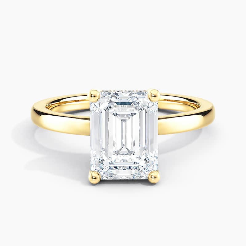 Auriya 14k Gold 1.75ctw Emerald Hidden-Halo Lab Grown Diamond Engagement Ring - Yellow - 6