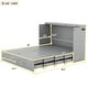 preview thumbnail 6 of 16, Queen Size Murphy Bed Wall Bed w/ Drawer & Sockets & USB Ports