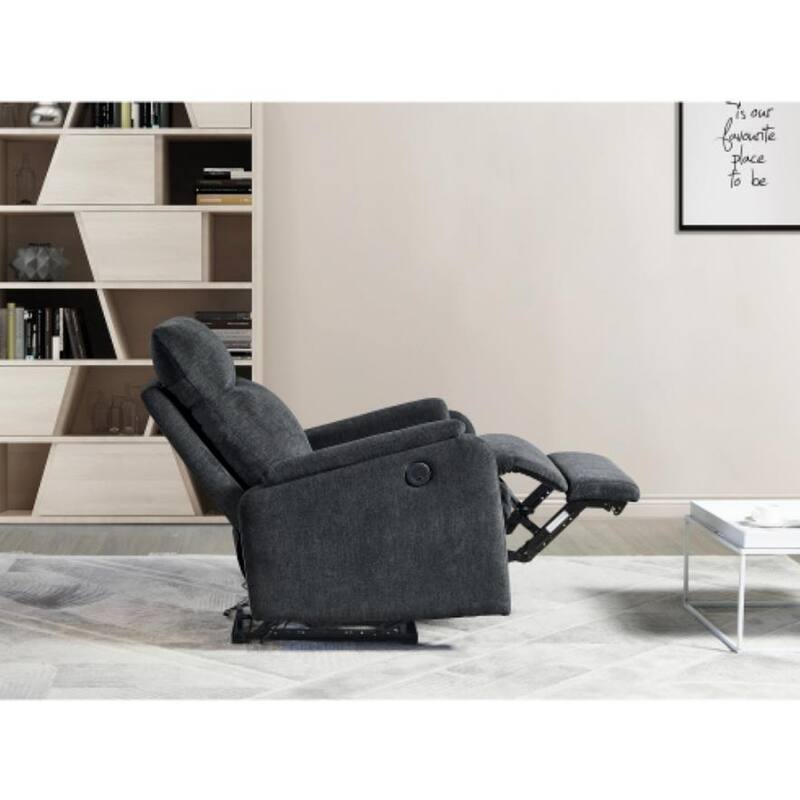 Recliner Single chair with power function easy control in Black
