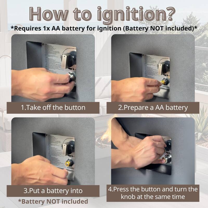 GDFStudio - 60" Outdoor Magnesium Oxide Fire Pit Table
