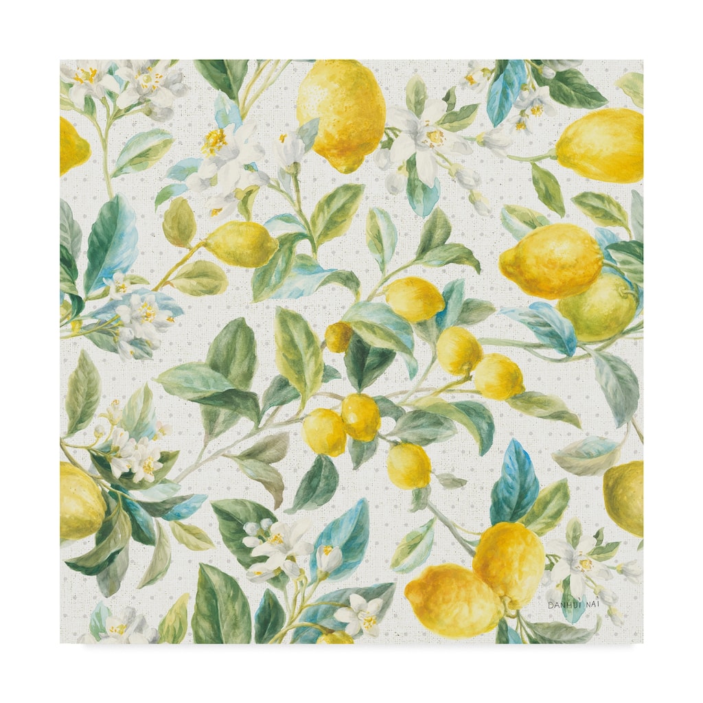 Danhui Nai 'Floursack Lemon Pattern Ia' Canvas Art