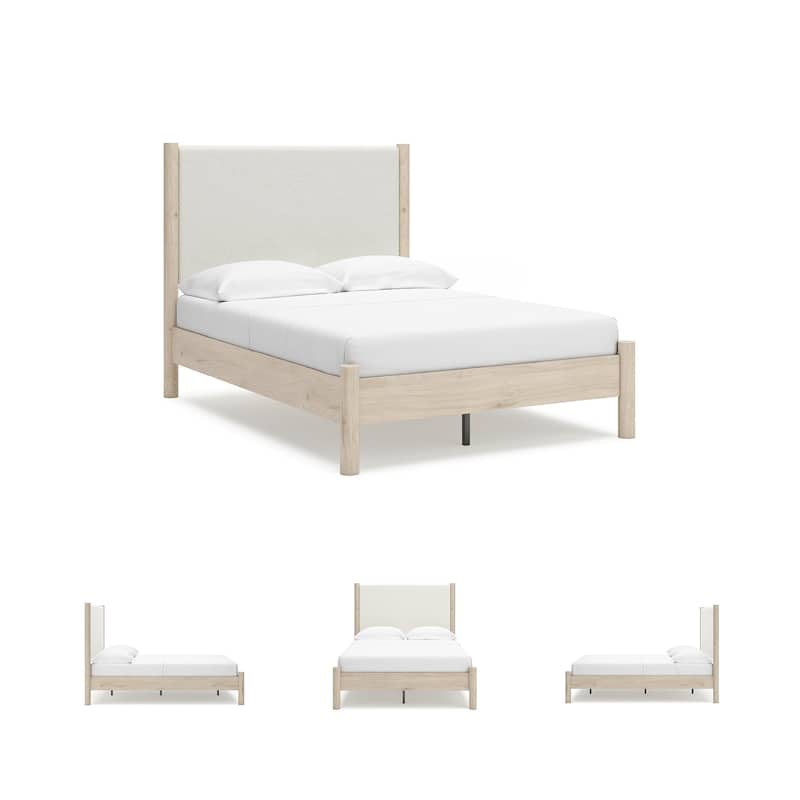 Signature Design by Ashley Cadmori Upholstered Panel Platform Bed