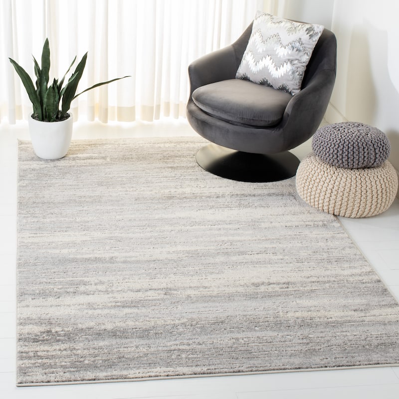 SAFAVIEH Skyler Wanne Modern Abstract Rug - 9' x 12' - Light Grey/Ivory
