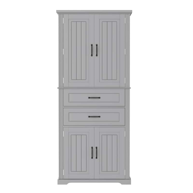 Multifunctional Storage Cabinet - Door & Drawer Organizer with Adjustable Shelf & Storage Shelves