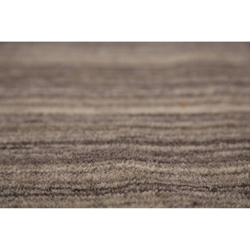 Striped Gabbeh Oriental Area Rug Handmade Wool Carpet - 6'7"x 9'8"