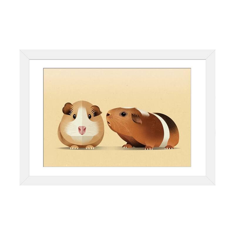 iCanvas "Guinea Pig" by Dieter Braun - White - 16x24x1