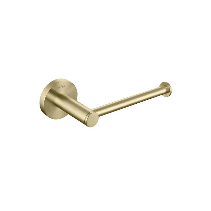 Circular Bathroom Toilet Paper Holder - Brush Gold
