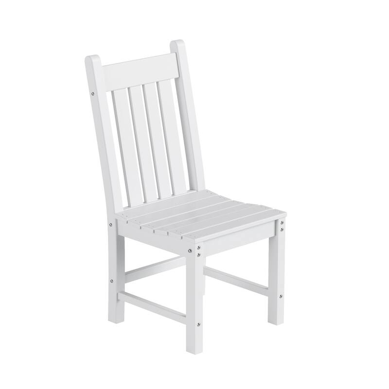 Laguna Hdpe All Weather Outdoor Patio Dining Set with Round Table, Armless Chairs (5-Piece Set)