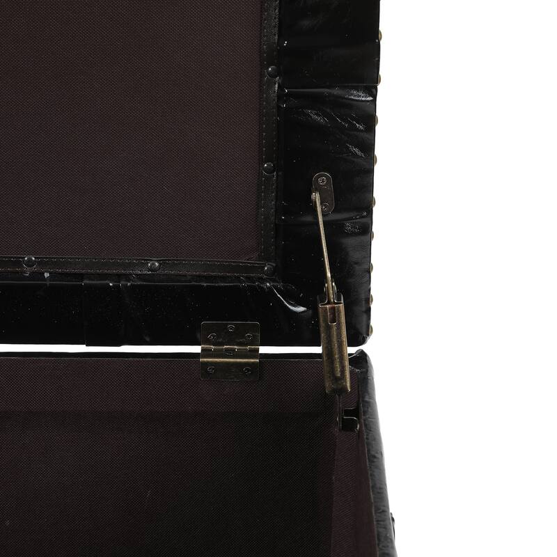 Upholstered Faux Leather Retro Speaker Styling Bench