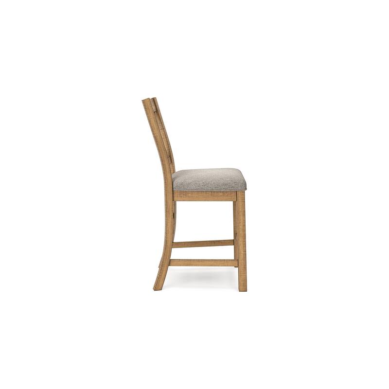 Signature Design by Ashley Havonplane Gray/Brown Counter Height Dining Table and 4 Bar stools