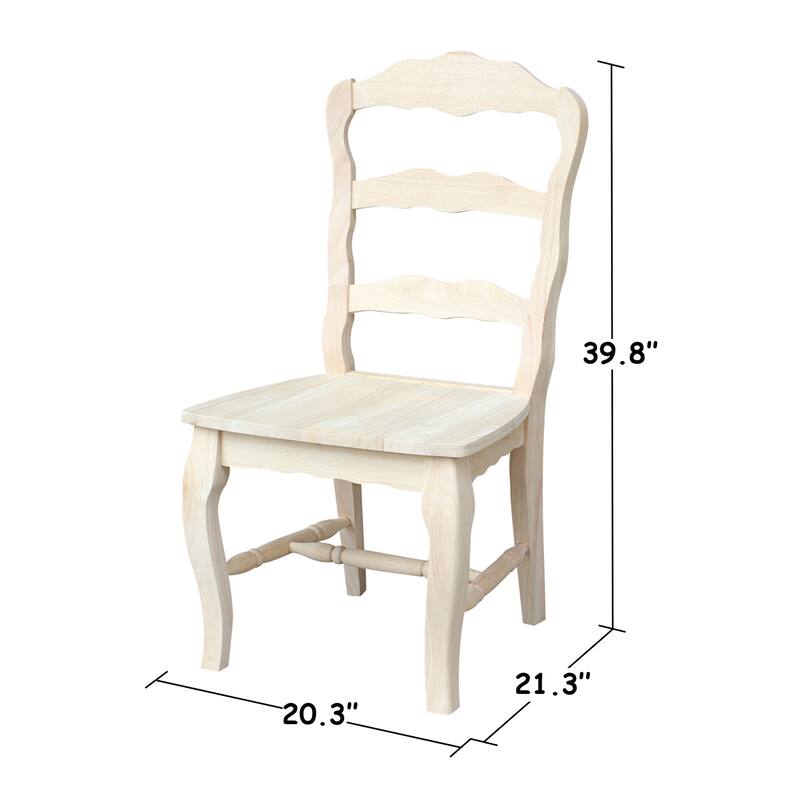 International Concepts Solid Wood Versailles Side Chairs - Set of 2