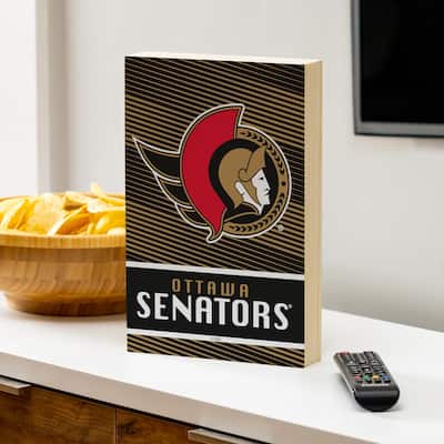 Ottawa Senators Wooden Tabletop Mantel Shelf Sign