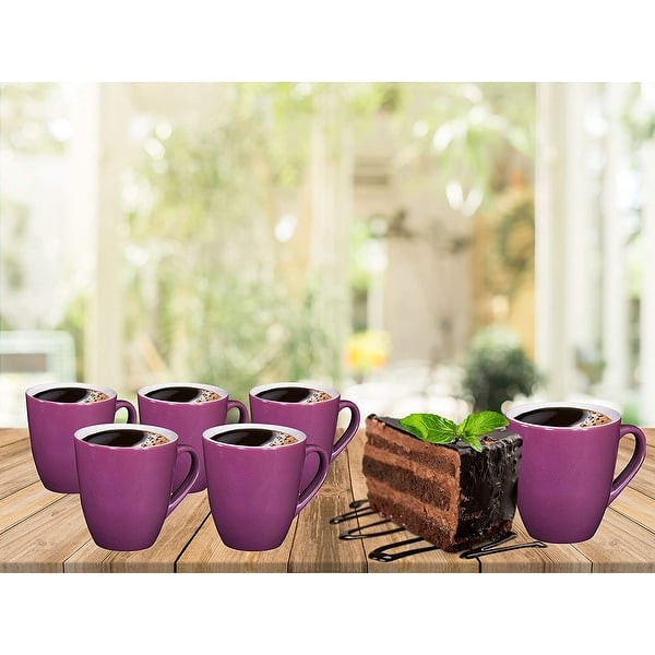 Coffee Mug Set Set of 6 Large-sized 16 Ounce Ceramic Coffee Mugs Restaurant  Coffee Mugs By Bruntmor - Bed Bath & Beyond - 32140386