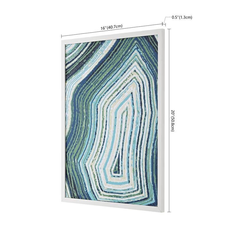 SAFAVIEH Imbi Emerald Resonance 16 x 20-inch Framed Wall Art
