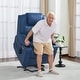 preview thumbnail 46 of 77, MCombo Electric Power Lift Recliner Chair Sofa with Massage and Heat, 3 Positions, USB Ports, Faux Leather