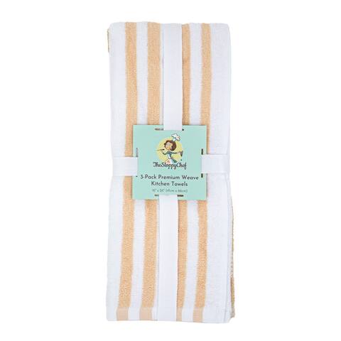 The Sloppy Chef Yarn Dyed 6-Piece Kitchen Towels - 16x26