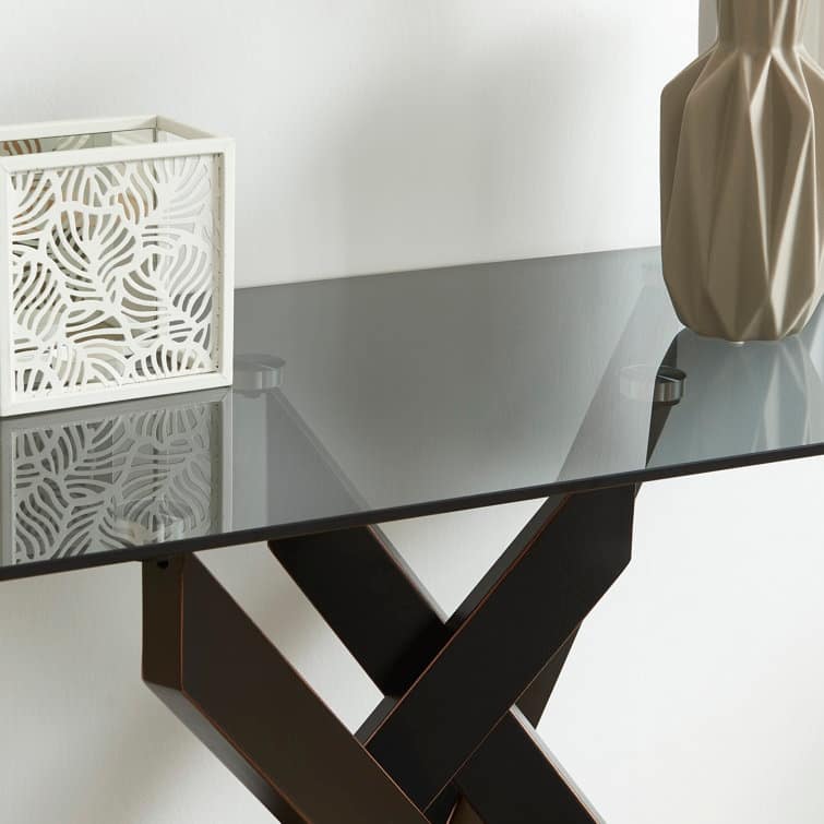 45.3'' Glass Top Console Table