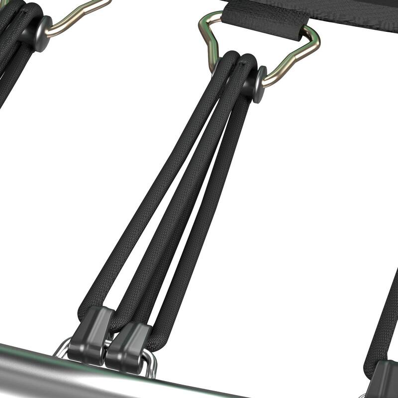 8 FT Spring Free Trampoline No Gap Design Safety Net Fiberglass Poles