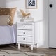 preview thumbnail 19 of 47, Walker Edison Bullrushes Solid Wood 3-Drawer Nightstand