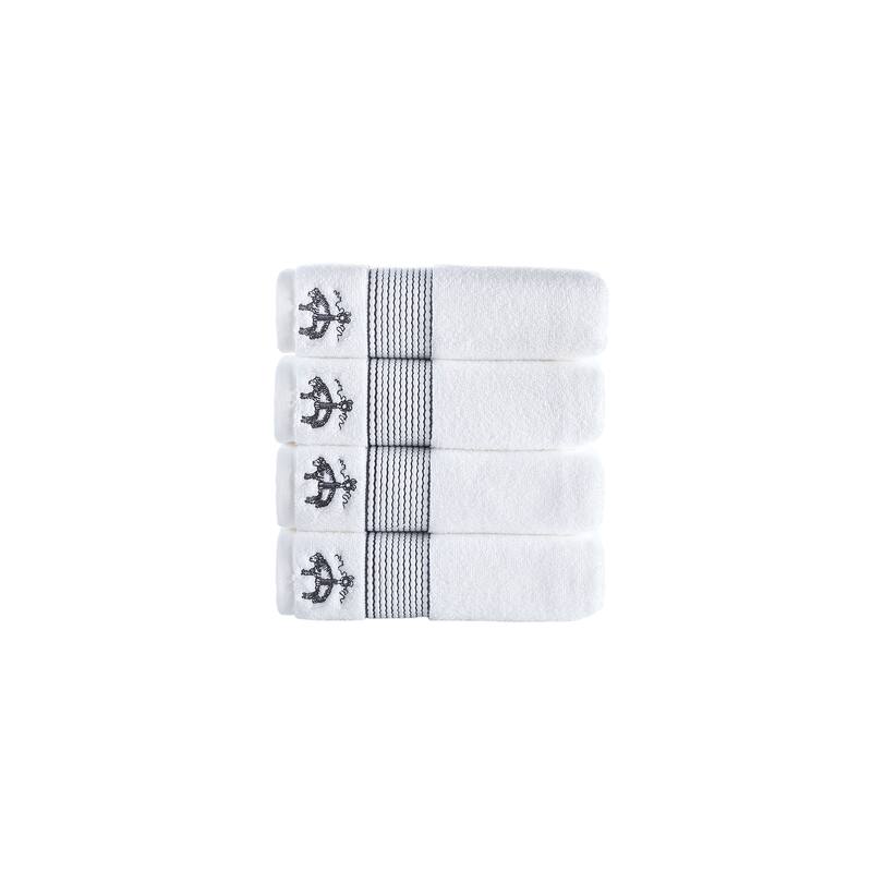 Brooks Brothers Rope Stripe Border 4 pcs Hand Towels - Anthracite
