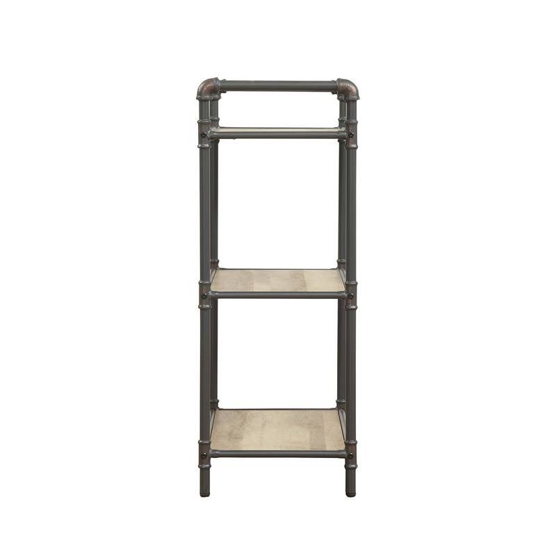 Itzel Antique Oak & Sandy Gray Finish Bookshelf