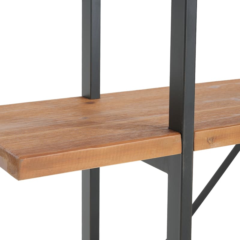 Irene Industrial 4 Shelf Firwood Bookcase by Christopher Knight Home
