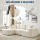 preview thumbnail 53 of 54, 109'' Corduroy Modular Sectional Sofa with Chaise