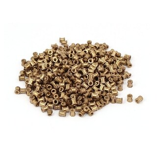 100 Inserts Filetés En Laiton M2 X 4mm X 3.2mm - Écrous à Enfoncer Moletés, Neufs En Emballage D'origine