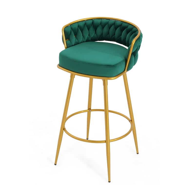 Christopher Knight Home - Lila Modern Gold Finish Swivel Counter Height Bar Stools (Set of 2 )