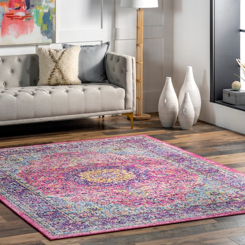 Nuloom Verona Vintage Persian Area Rug - 5' x 7'5" - Pink