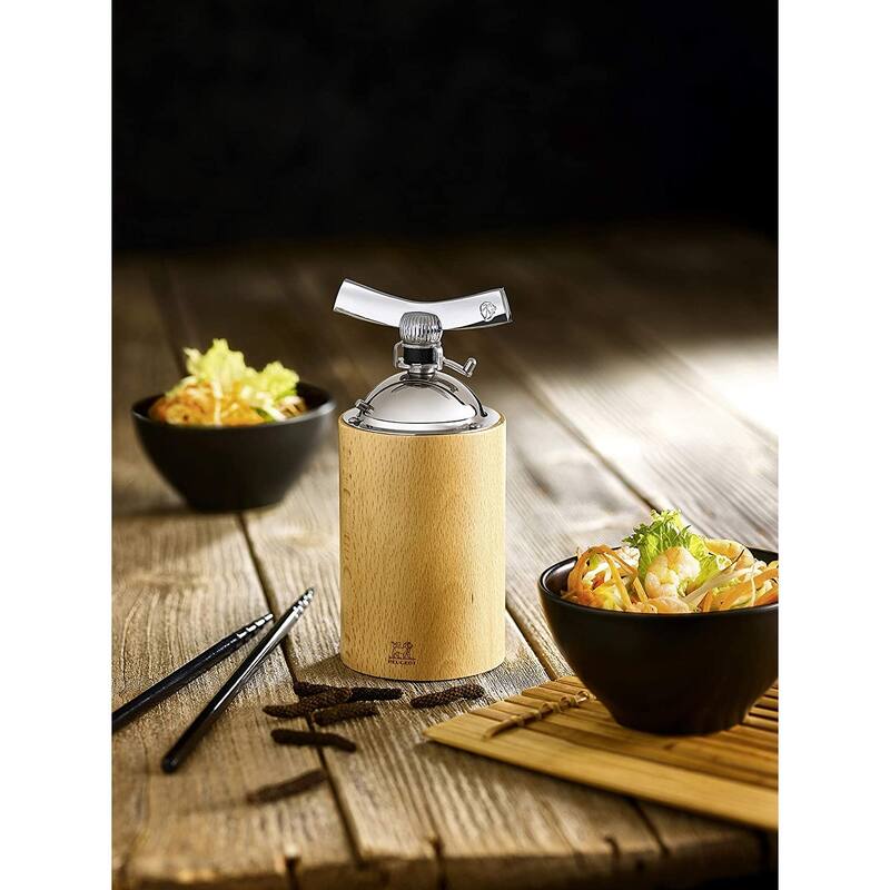 Peugeot Isen Long Pepper and Large Peppercorn Mill, 6.25 inch, Natural - 3.15 x 3.15 x 7.05 inches