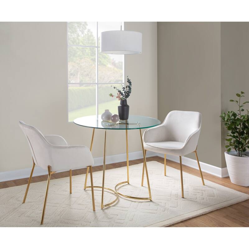 Silver Orchid Galotti Gold Upholstered Dining Chair (Set of 2)