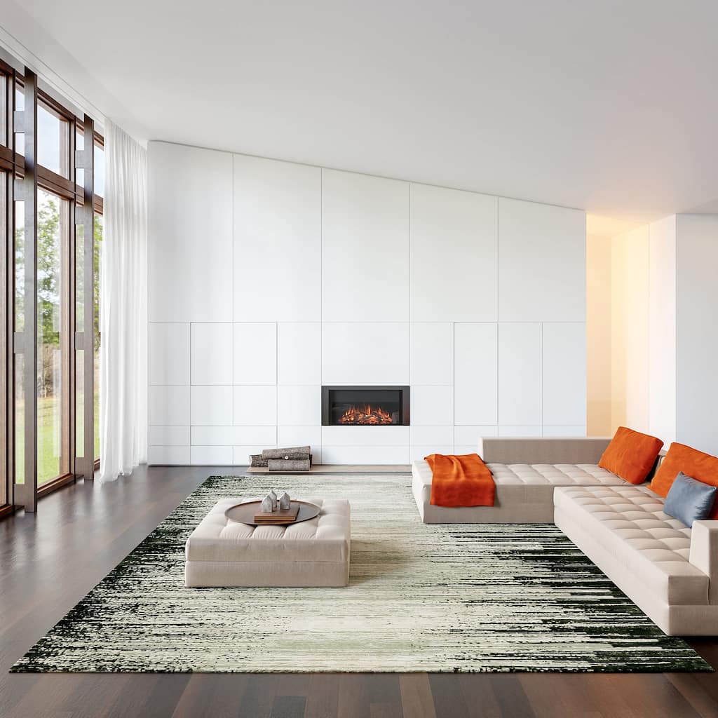 Cecilla Abstract Machine Washable Area Rug
