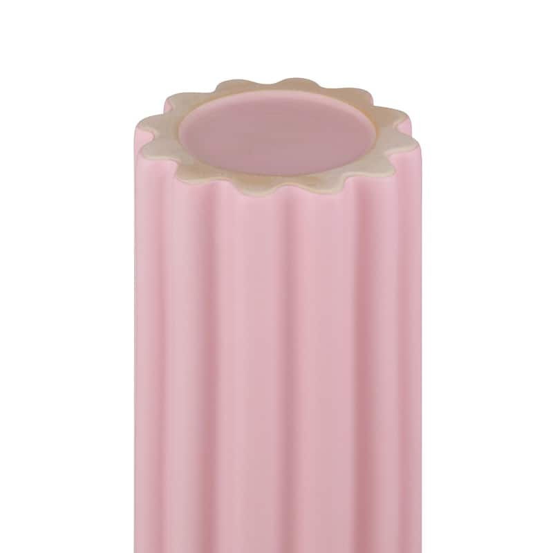 Modern Handmade Pink Ceramic Tall Floor Vase