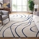 preview thumbnail 8 of 14, SAFAVIEH Florida Shag Sigtraud Abstract Waves 1.2-inch Thick Rug